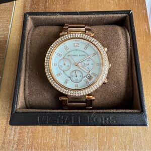 Michael Kors Rose Gold Tone Parker Watch